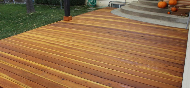 Smooth Redwood Decking in Acton, CA